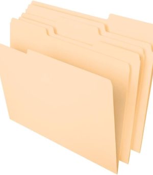100-Pack Manila File Folders 1/3-Cut