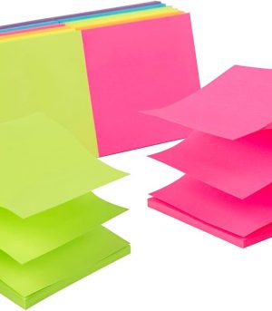 12-Pack Pop-up Sticky Notes 3x3 6 Colors