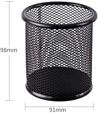 Black Wire Mesh Desk Pen Organizer Cup - Image 2