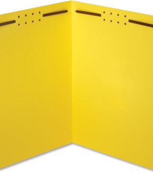 50-Pack Yellow Reinforced Fastener Folders