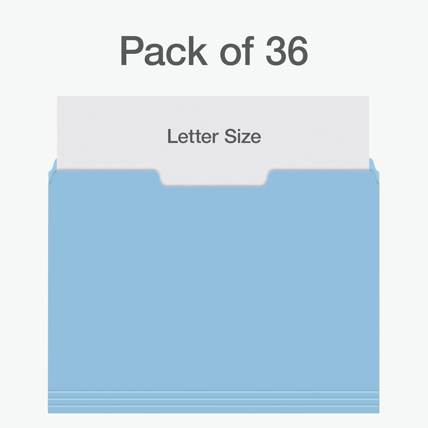 36-Pack Assorted Color File Folders 1/3 - Image 2