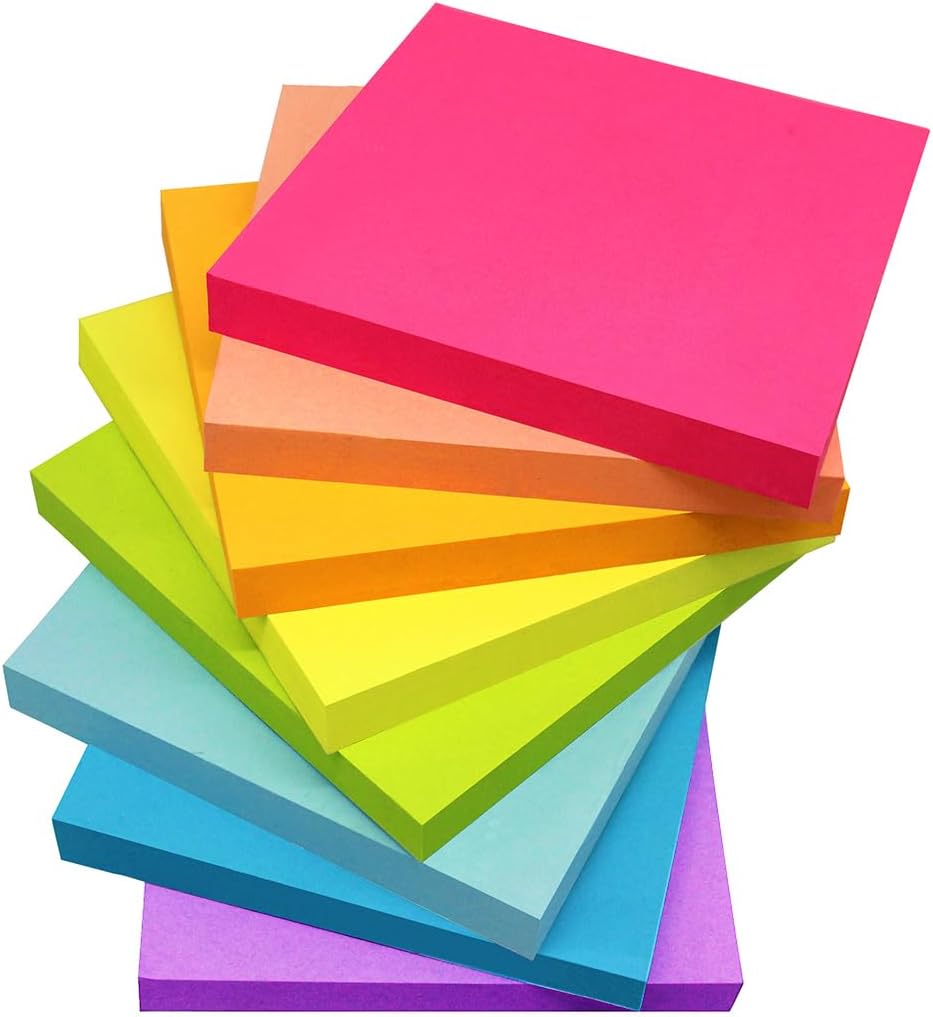 3x3 Bright Sticky Notes 82 Sheets/Pad