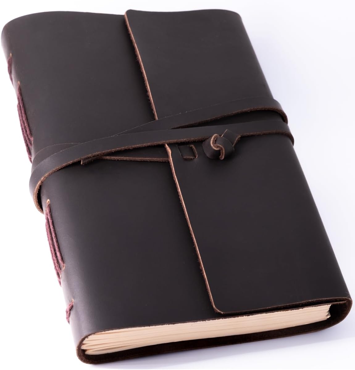 Vintage Full-Grain Leather Lined Journal