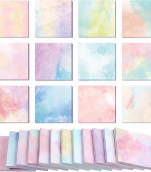 12-Pack Watercolor Sticky Notes 2.8x2.8