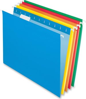 25-Pack Assorted Hanging Folders 1/5-Cut