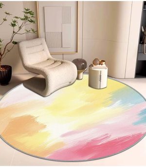 47" Dreamy Round Chair Mat Short Pile