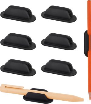 6-Pack Black Silicone Adhesive Pen Holders