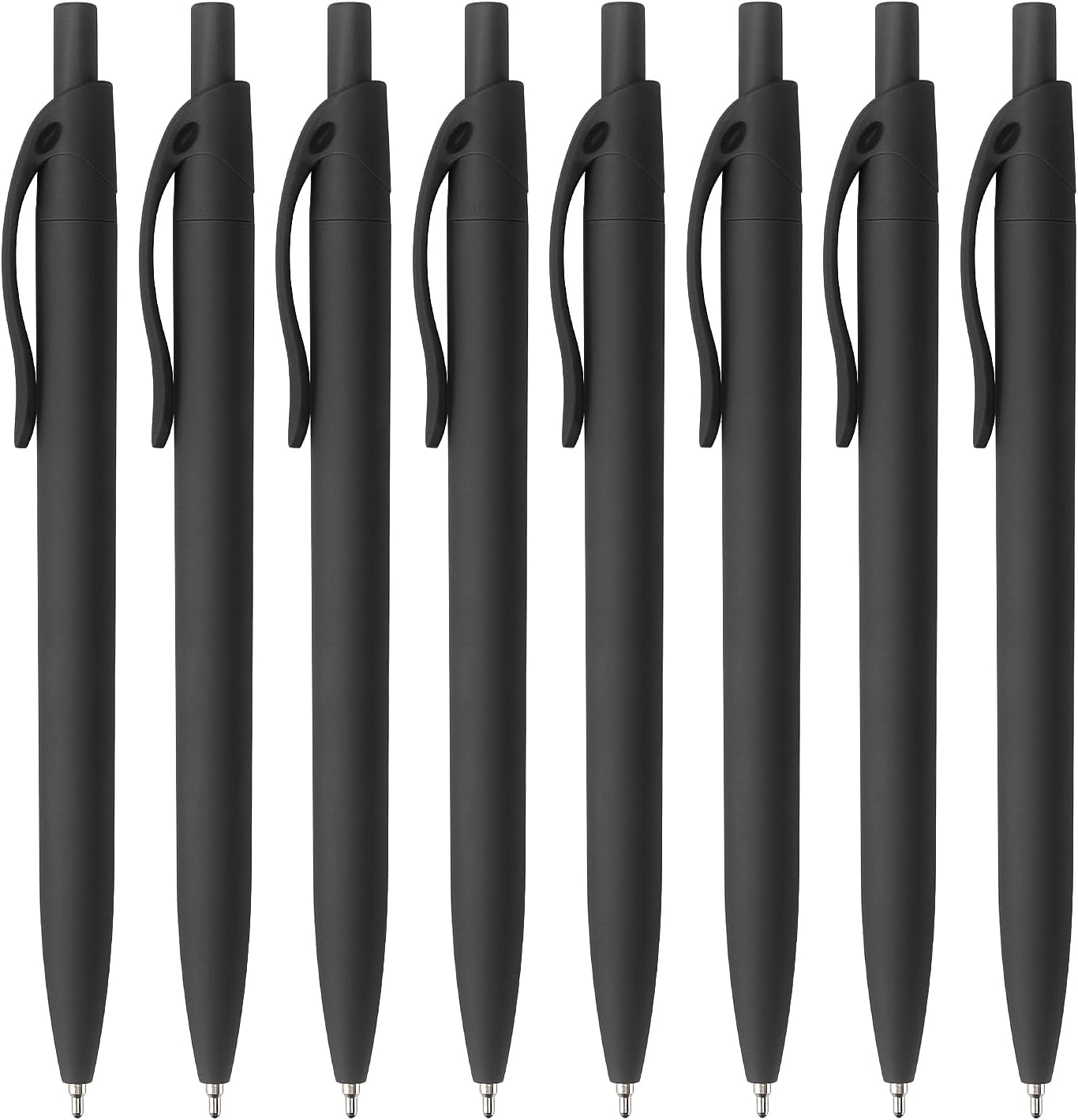 8-Pack No Bleed Black Click Pens