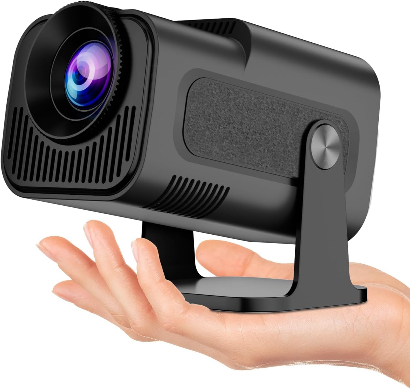 Black Smart 4K Projector 270掳 Adjustable Short Throw