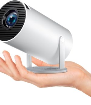 White Smart 4K Projector 180掳 Adjustable Short Throw