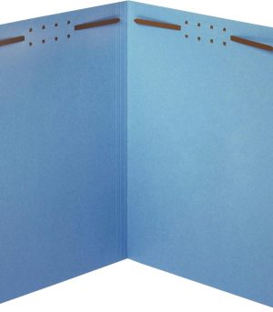 50-Pack Blue Fastener Folders 2 Fasteners