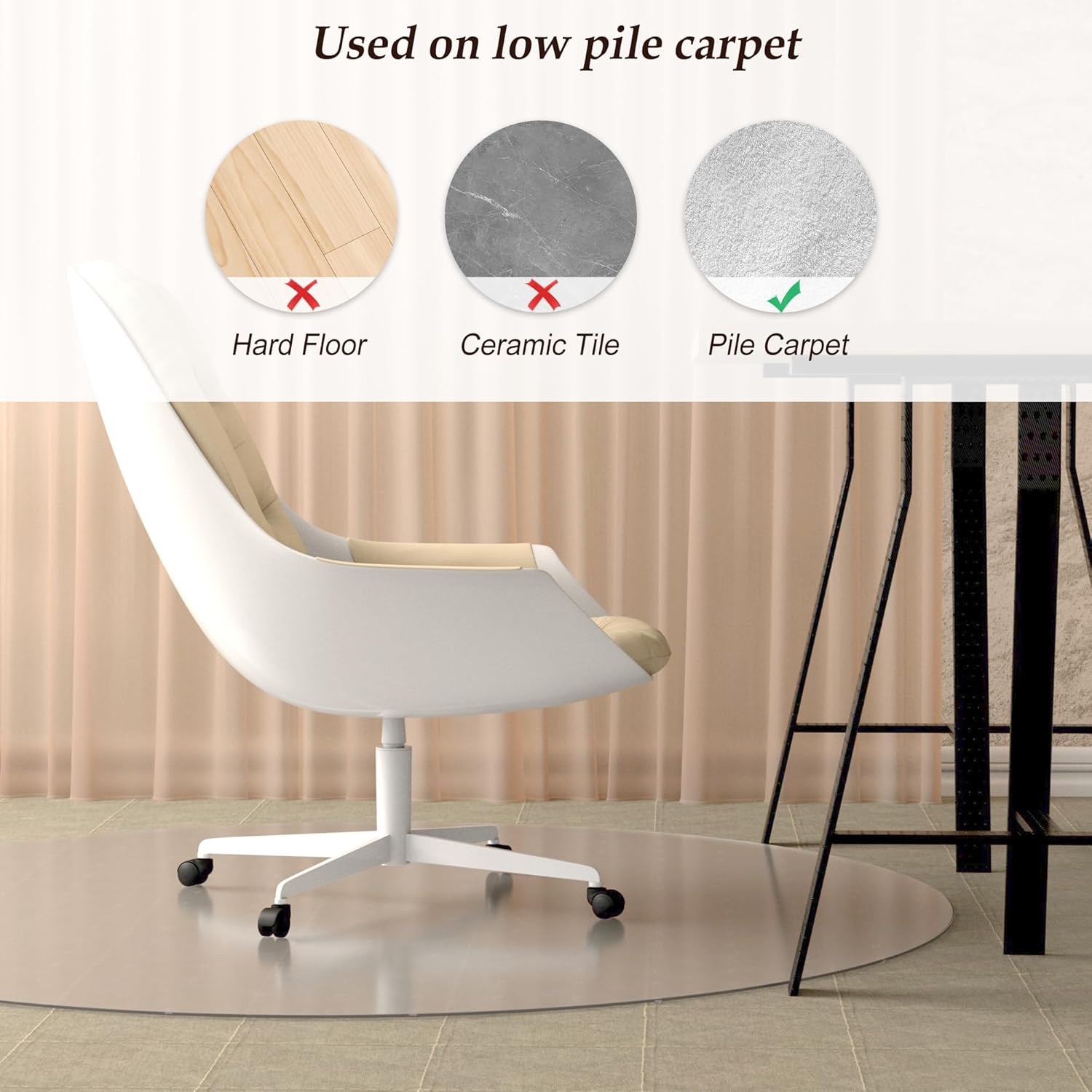 35x35 Desk Chair Mat for Carpet - Image 2