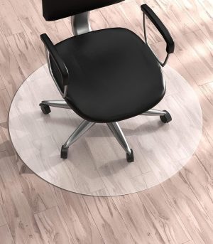 36" Round Transparent Hard Floor Chair Mat
