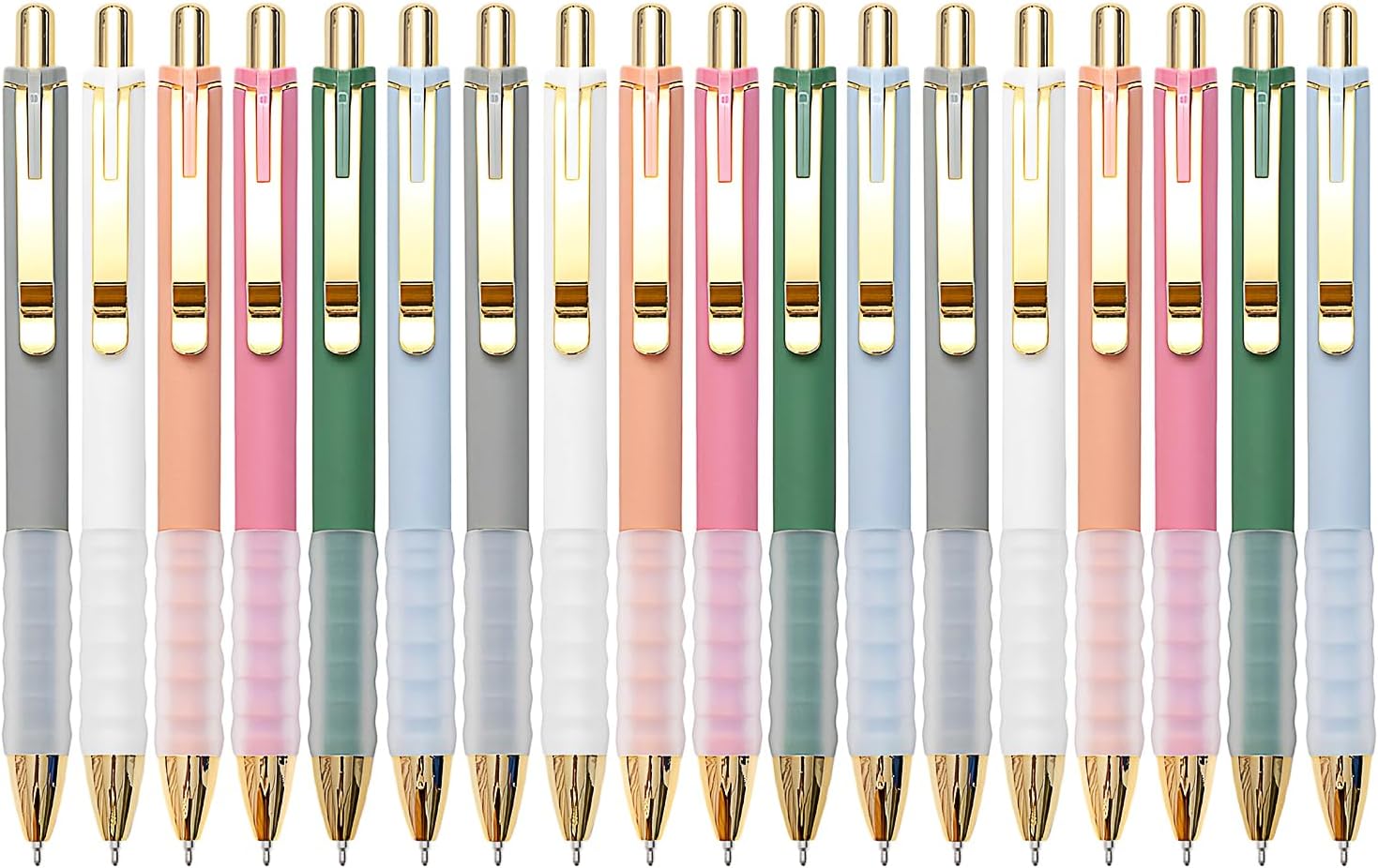 18-Pack Gold Retractable Ballpoint Pens