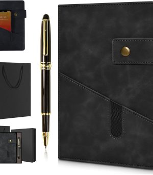 A5 Hardcover Leather Journal Pen