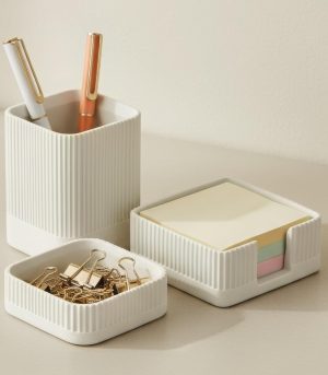 Concrete Desk Organizer Set 3-Piece