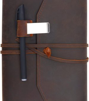 Refillable A5 Leather Lay Flat Notebook