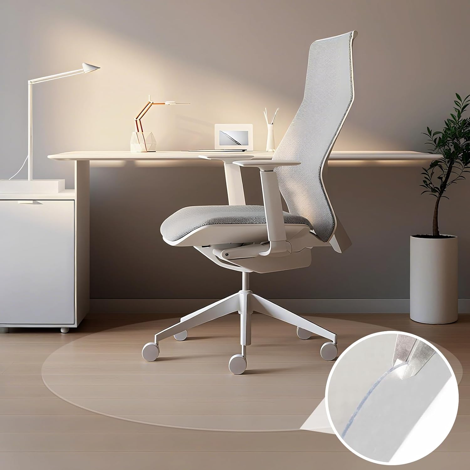 36x36 Non-Skid Plastic Chair Mat Hard Floors