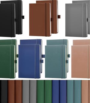 14-Pack A5 Hardcover Lined Notebooks