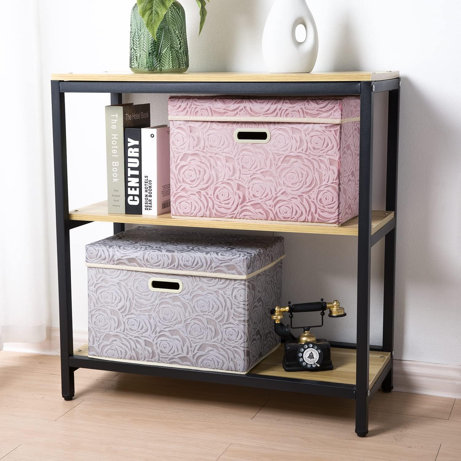 3-Pack Fabric Storage Cubes with Lids 17.7x11.8 - Image 2