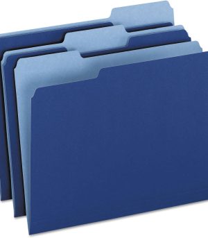 100-Pack Two-Tone Navy File Folders
