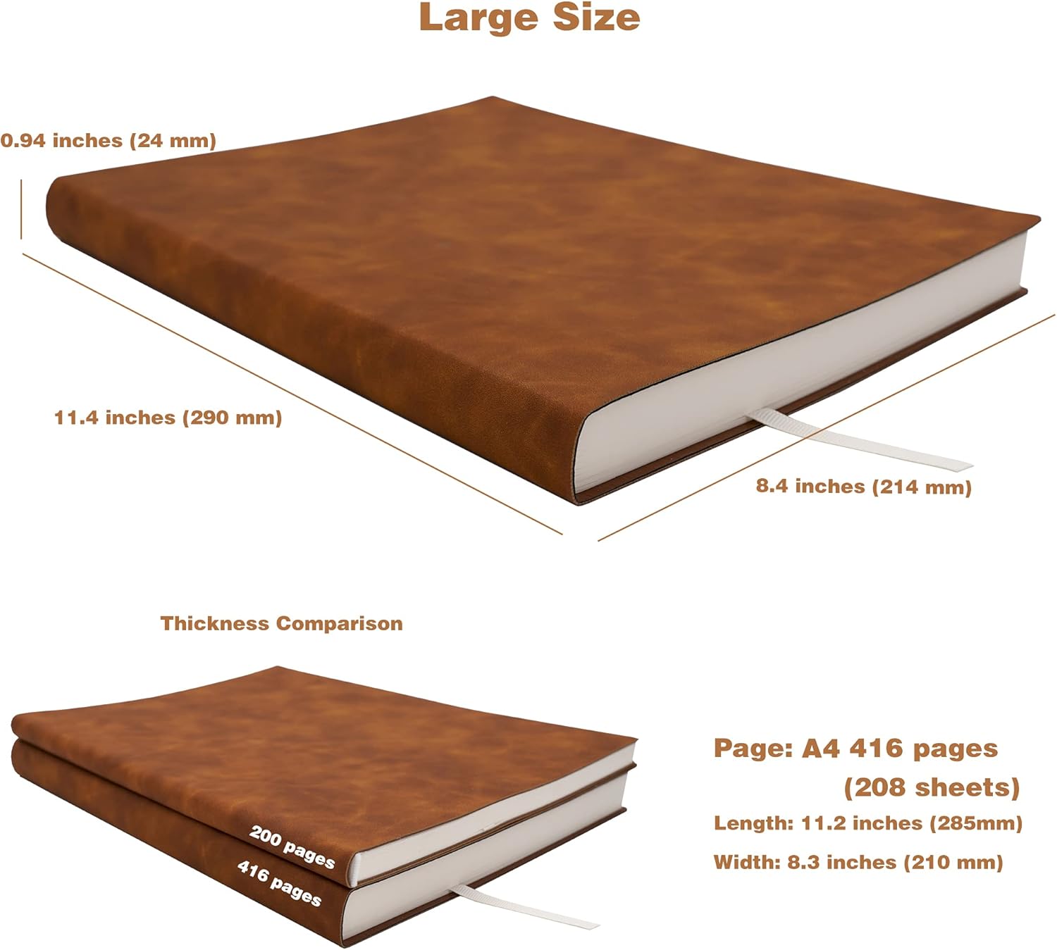A4 Thick Hardcover Lined Journal - Image 2