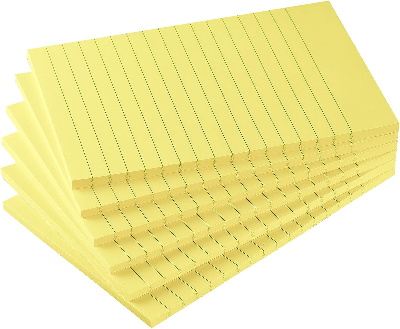 6-Pack Lined Sticky Notes 4x6 Yellow