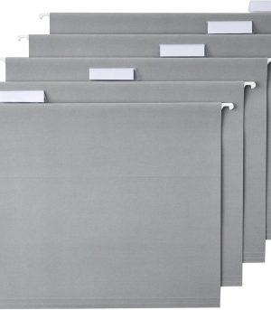 25-Pack Gray Hanging File Folders