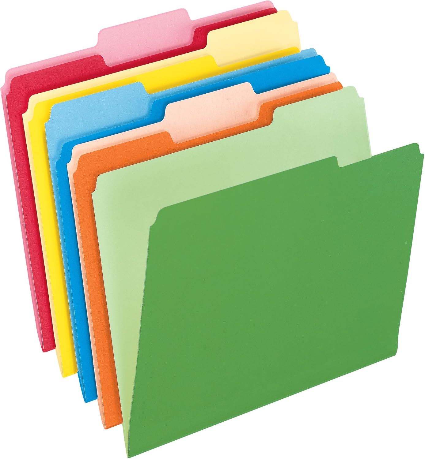 100-Pack Two-Tone Assorted File Folders