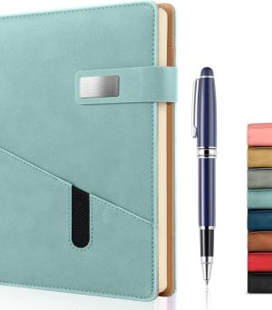 A5 Refillable Leather Journal Pen Set