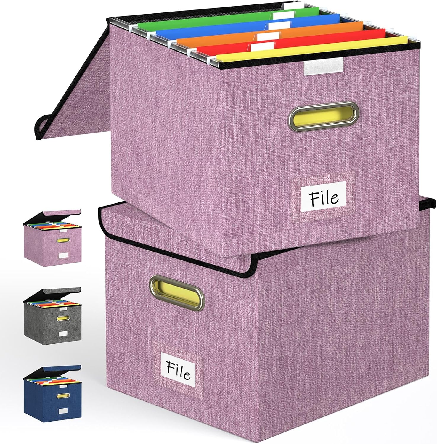 2-Pack Pink Collapsible File Box Dividers