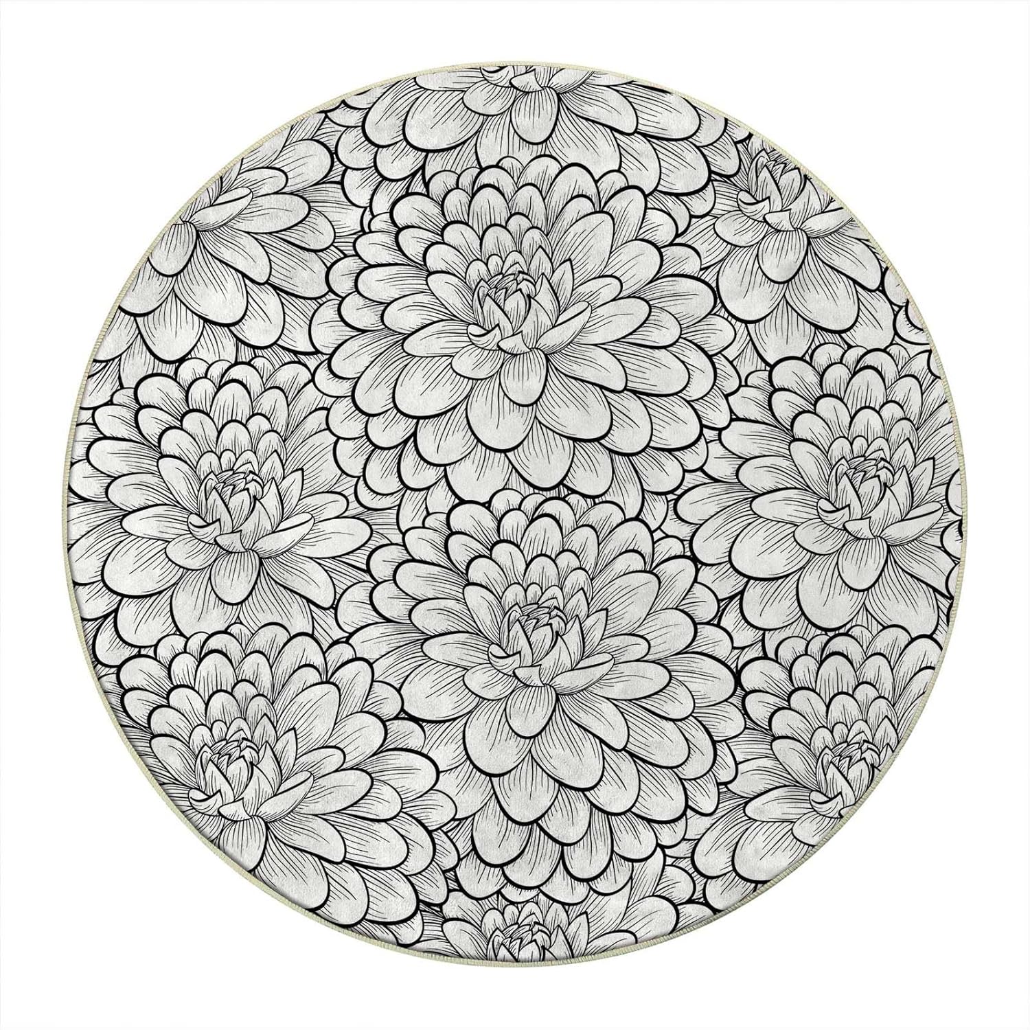 3ft Grey Round Chair Mat Hardwood Anti-Slip - Image 2