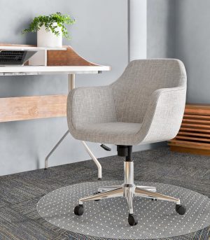 36x36 Clear Chair Mat Carpet with Lip