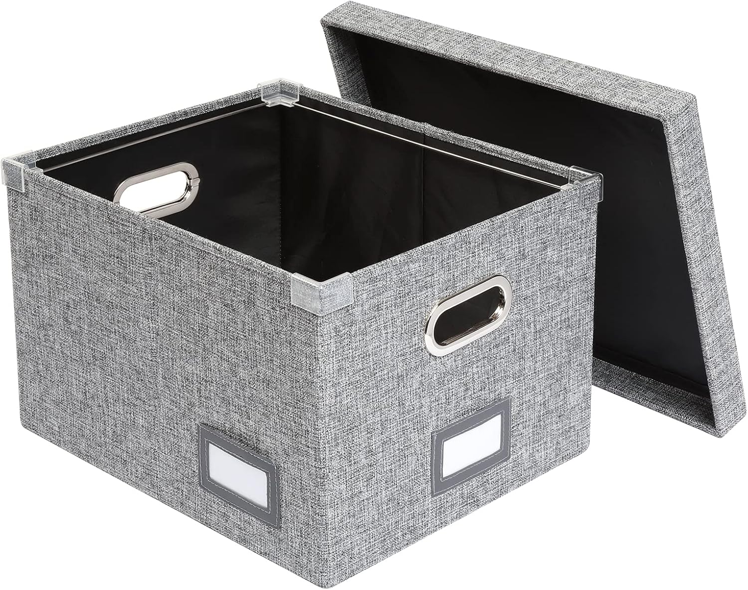 Heather Gray Collapsible File Box with Frame