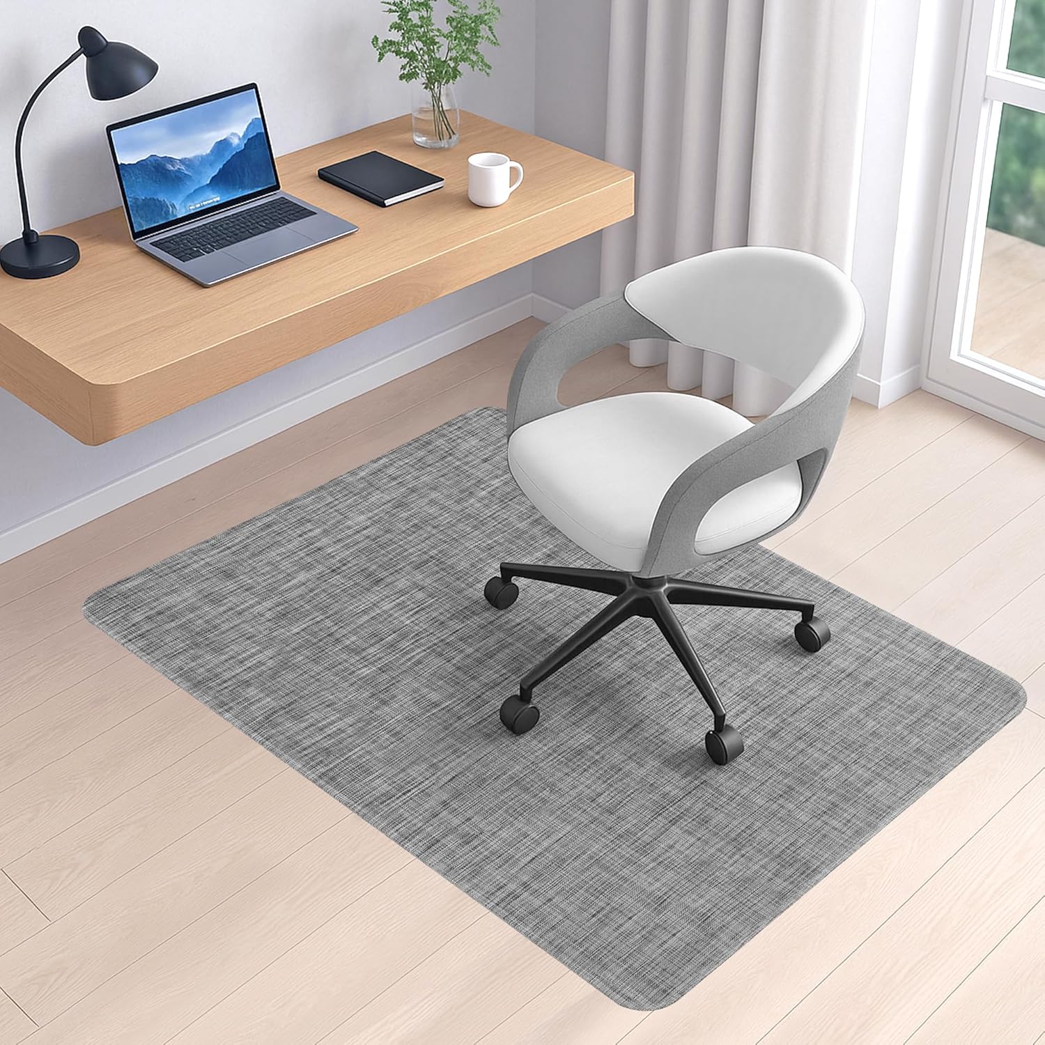 36x48 Grey Chair Mat Hardwood Tile Anti-Slip