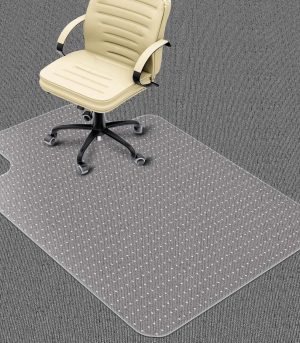 36x48 Clear Chair Mat Carpet Extended Lip