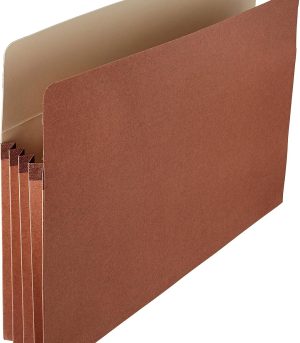 25-Pack Brown Expanding File Folders 3.5"