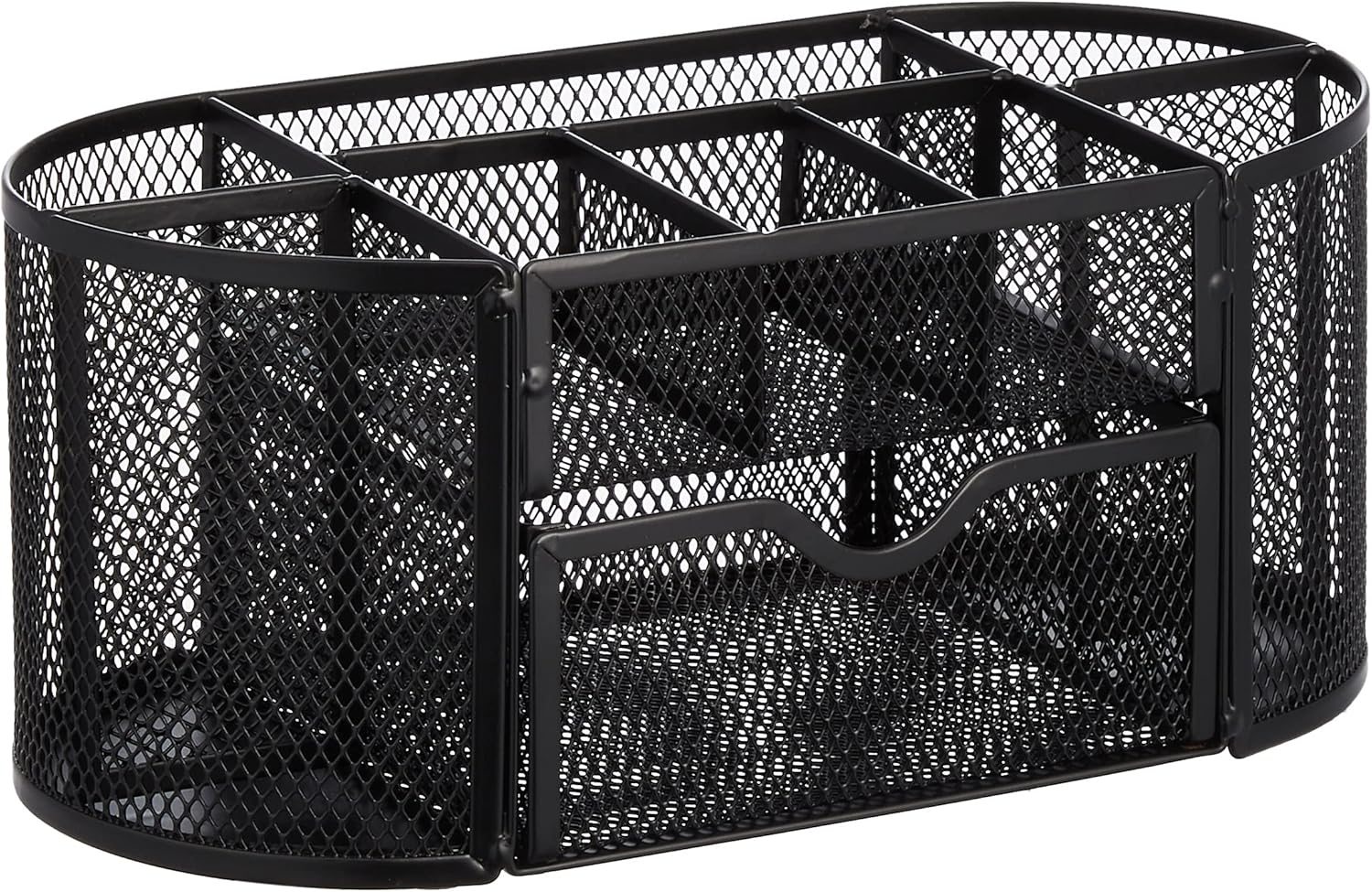 Black Mesh Desk Organizer with Drawer